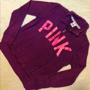 VS PINK Half-Zip CREW Sweatshirt